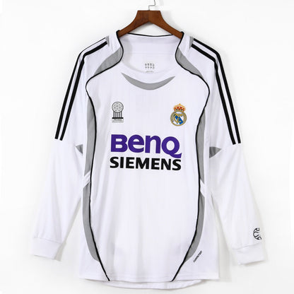 2006-2007 Real Madrid  Domicile Retro Manches Longues