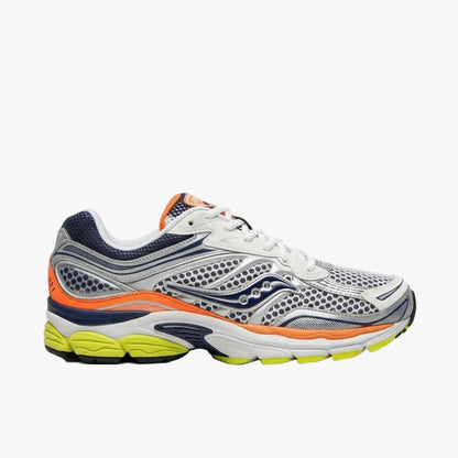 saucony progrid omni 9 argent / marine - orange - unisexe