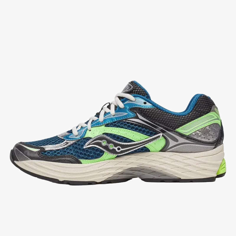 saucony progrid omni 9 blue lime - unisexe